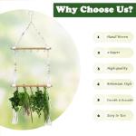 Two-Layer Macrame Herb Drying Rack with Hook