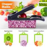 APSARAS USA Pro 15 in1 Vegetable Chopper, Food Chopper with Container, Veggie Cutter & Spiralizer for Onion Salad, Slicer&Spiralizer(Home Essential Gadget&Kitchen) 1.5L