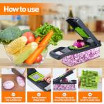 APSARAS USA Pro 15 in1 Vegetable Chopper, Food Chopper with Container, Veggie Cutter & Spiralizer for Onion Salad, Slicer&Spiralizer(Home Essential Gadget&Kitchen) 1.5L