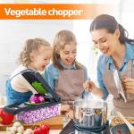 APSARAS USA Pro 15 in1 Vegetable Chopper, Food Chopper with Container, Veggie Cutter & Spiralizer for Onion Salad, Slicer&Spiralizer(Home Essential Gadget&Kitchen) 1.5L