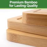 Bamboo Cutting Board Set of 3 with Juice Groove
