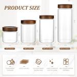 Glass Storage Canister with Airtight Wooden Lid