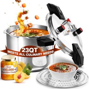 Wantjoin 23Qt Aluminum Pressure Cooker and Canner