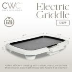 Cook With Color Nonstick Electric Griddle, 1200W