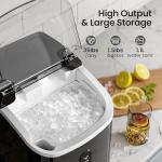AGLUCKY Portable Nugget Ice Maker for Home