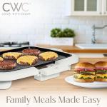 Cook With Color Nonstick Electric Griddle, 1200W
