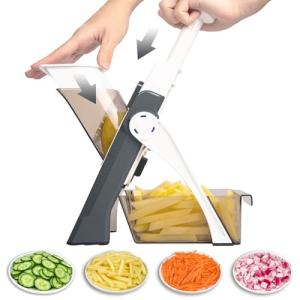 QieCai Safe Mandoline Vegetable Chopper with Container