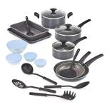 BELLA 21-Piece Nonstick Cookware Set, Black