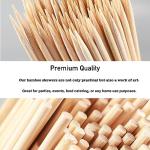 100 Bamboo Skewers, 8-Inch for BBQ & Snacks