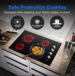 AMZCHEF 30 Inch Electric Cooktop with 4 Burners