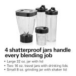 Hamilton Beach MultiBlend Smoothie Blender with Travel Jars