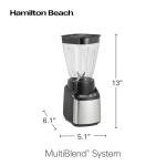 Hamilton Beach MultiBlend Smoothie Blender with Travel Jars