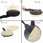 Electric Crepe Maker with Non-Stick Surface