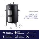 Realcook Charcoal Meat Smoker Grill for BBQ Fun