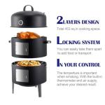 Realcook Charcoal Meat Smoker Grill for BBQ Fun