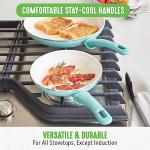 GreenLife 16 Piece Nonstick Cookware Set, Turquoise