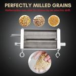 Hullwrecker Grain Mill with Metal Base and Handle