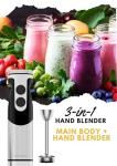 Megawise 400W 3-in-1 Hand Blender Set