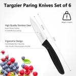 6-Piece Stainless Steel Paring Knife Set