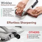 Diamond and Ceramic Knife Sharpener with Magnetic Angles