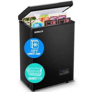 Compact 3.5 CU.FT Chest Freezer with Temperature Control
