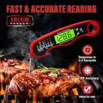 Instant Read Waterproof Meat Thermometer - Red