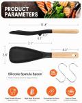 Nonstick Cooking Spoon with Wood Handle 11.4