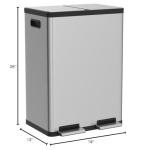 60 Liter Dual Compartment Hands-Free Kitchen Trash Can