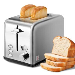YSSOA Retro Stainless Steel 2-Slice Toaster