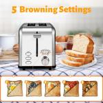 YSSOA Retro Stainless Steel 2-Slice Toaster