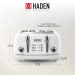 HADEN Heritage 4-Slice Ivory & Chrome Toaster