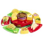 Nostalgia Taco Tuesday Heated Serving Set - Red