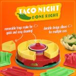 Nostalgia Taco Tuesday Heated Serving Set - Red