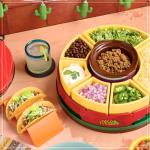 Nostalgia Taco Tuesday Heated Serving Set - Red