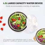 Stainless Steel Salad Rotator, 5-quart Vegetable Dishwasher,Lettuce Cleaner and Dryer, Salad Spinner