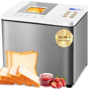 19-in-1 Smart Bread Maker with Nonstick Pan