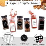 25 Glass Spice Jars with Labels and Shaker Lids