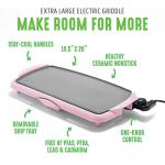 GreenLife 20" Extra Large Electric Griddle - Pink