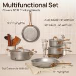 KOKHUB 8-Piece Vintage Stainless Steel Cookware Set