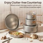 KOKHUB 8-Piece Vintage Stainless Steel Cookware Set