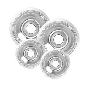 COZZIVITA Chrome Drip Pans Set for GE Stoves