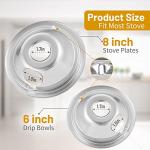 COZZIVITA Chrome Drip Pans Set for GE Stoves