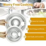 COZZIVITA Chrome Drip Pans Set for GE Stoves