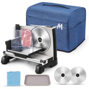 Moongiantgo Electric Meat Slicer with Adjustable Blades