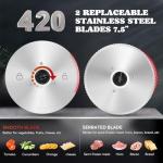 Moongiantgo Electric Meat Slicer with Adjustable Blades