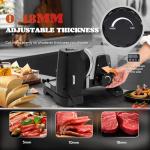 Moongiantgo Electric Meat Slicer with Adjustable Blades