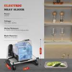Moongiantgo Electric Meat Slicer with Adjustable Blades