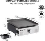 Camplux 17-Inch Stainless Steel Propane Gas Grill