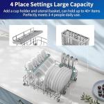 AIRMSEN Portable Countertop Dishwasher with 5 Programs