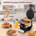 Cnydltt 1400W Rotating Belgian Waffle Maker